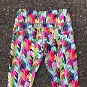 Womens Bright Multi Color Fabletics XS Capri Pants